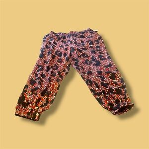 Eloquii Black/Multi Patterned Joggers Sz 14